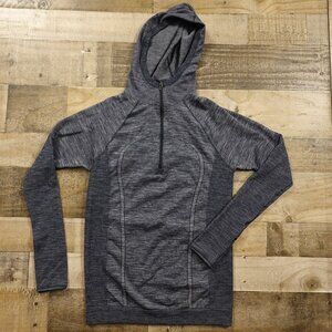 Lululemon Seamless Half-Zip Hoodie Women’s Size Small Dark Heather Navy